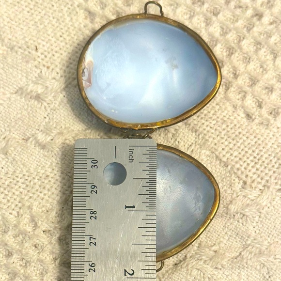 2 Vtg 70’s Natural Shell Trinket Boxes Rosary Holder Turbo Shell & Tiger Cowrie - Picture 10 of 14